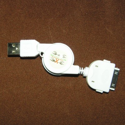 Oprolbare USB Datakabel wit voor iPad 2 64Gb