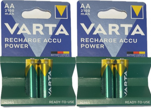4x piles Varta Ready 2 Use 2100mAh pour Olympus FE-45